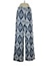 New Directions Print Blue Casual Pants Size S - photo 1