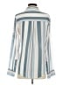 Express Outlet 100% Polyester Stripes Blue Long Sleeve Blouse Size S - photo 2