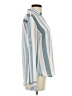 Express Outlet 100% Polyester Stripes Blue Long Sleeve Blouse Size S - photo 4