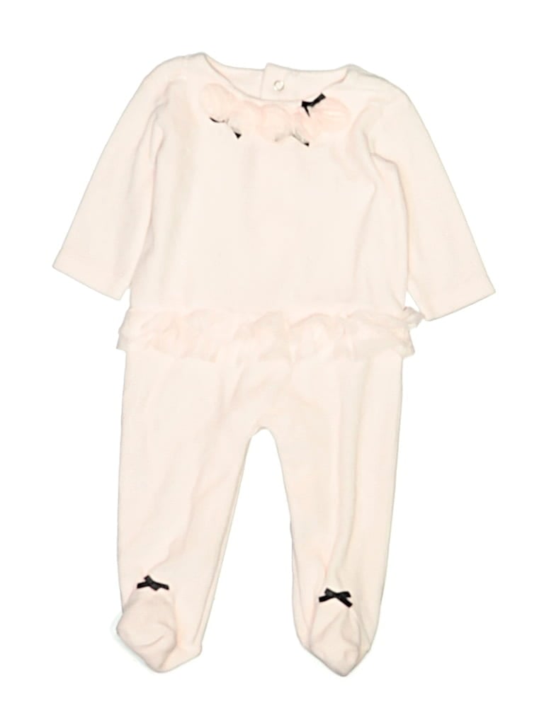 Pre-owned Assorted Brands Babies' Long Sleeve Onesie In Ivory