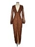 Runaway Animal Print Brown Cocktail Dress Size XS - photo 1