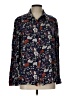 Miladys 100% Viscose Floral Blue Long Sleeve Button-Down Shirt Size 12 - photo 1
