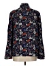 Miladys 100% Viscose Floral Blue Long Sleeve Button-Down Shirt Size 12 - photo 2
