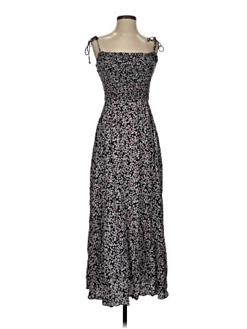 Madewell Smocked Tie-Strap Midi Dress in Floral (view 1)