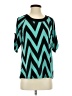 Cato Teal Short Sleeve Blouse Size S - photo 1
