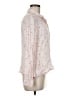 Maison Jules 100% Rayon Hearts Pink Long Sleeve Blouse Size M - photo 4