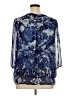 Coldwater Creek 100% Polyester Blue 3/4 Sleeve Blouse Size 14 - photo 2
