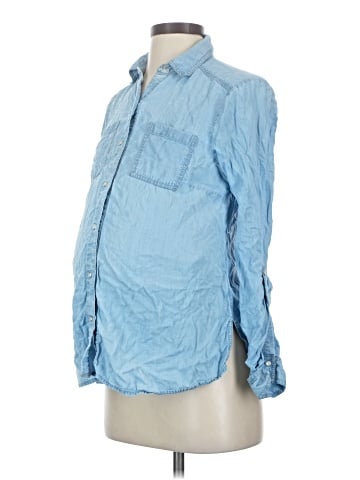A Pea in the Pod 3/4 Sleeve Button-Down Shirt (view 1)