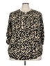 Studio 1886 Animal Print Brown Black Long Sleeve Blouse Size 18 - 20 - photo 1