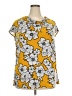 Lane Bryant Yellow Short Sleeve Blouse Size 18 - 20 Plus - photo 1