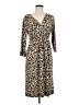 Chico's Animal Print Brown Casual Dress Size Med (1) - photo 1