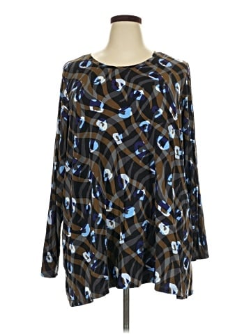LOGO by Lori Goldstein Long Sleeve Blouse (view 1)