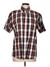 Assorted Brands 100% Cotton Checkered-gingham Orange Short Sleeve Button-Down Shirt Size L - photo 1