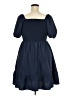Unbranded 100% Polyester Solid Blue Casual Dress Size XXXL - photo 2