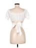 Lyaner White Short Sleeve Top Size M - photo 2