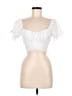 Lyaner White Short Sleeve Top Size M - photo 1