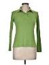 Retrolicious Paisley Green Long Sleeve Polo Size M - photo 1