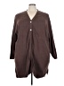 Silhouettes 100% Cotton Brown Cardigan Size 4X - photo 1