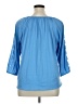 French Laundry 100% Polyester Blue 3/4 Sleeve Blouse Size 1X - photo 2