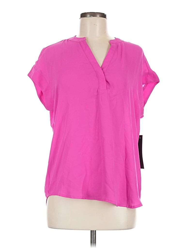 Cynthia Steffe Short Sleeve Blouse In Pink