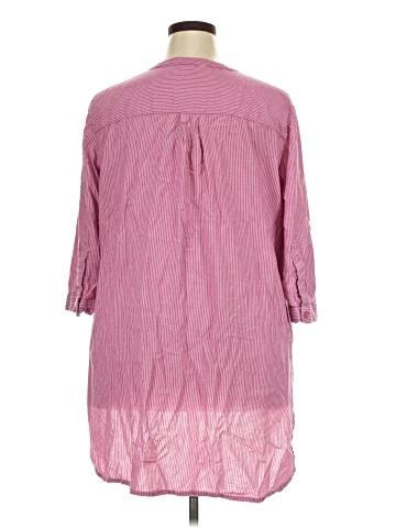 Ellos 3/4 Sleeve Button-Down Shirt (view 2)