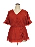 Cato Red Short Sleeve Blouse Size 22 - 24 - photo 1
