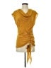 Maeve 100% Silk Gold Orange Kimono Size 2 - photo 1