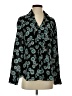 Express Outlet 100% Polyester Floral Teal Long Sleeve Blouse Size S - photo 1