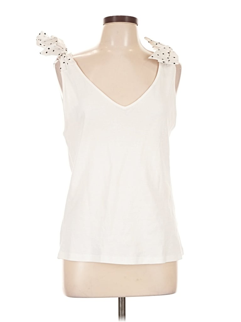 Pre-owned Tommy Hilfiger Sleeveless T-shirt In Ivory