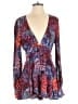 Free People 100% Rayon Print Purple Romper Size 6 - photo 1