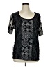 Bay Studio 100% Cotton Black Short Sleeve Blouse Size 1X - photo 1