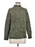 Say What? Tweed Green Turtleneck Sweater Size M - photo 1