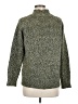 Say What? Tweed Green Turtleneck Sweater Size M - photo 2