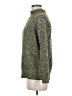 Say What? Tweed Green Turtleneck Sweater Size M - photo 5