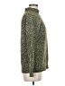Say What? Tweed Green Turtleneck Sweater Size M - photo 4
