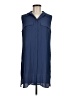 Chico's Solid Blue Casual Dress Size Med (1) - photo 1