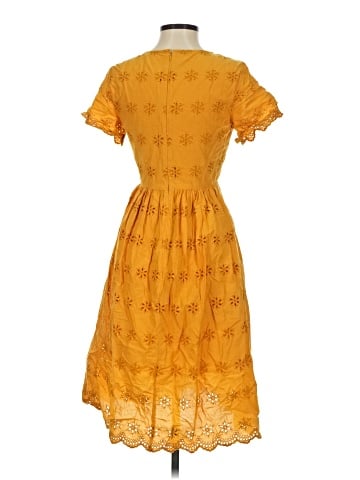 Madewell Scalloped Eyelet Midi Dress (view 2)