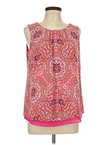 Rose + Olive Sleeveless Blouse (view 1)