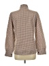 Unbranded 100% Polyester Houndstooth Brown Long Sleeve Blouse Size L - photo 2