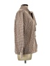 Unbranded 100% Polyester Houndstooth Brown Long Sleeve Blouse Size L - photo 4