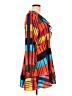 Express 100% Polyester Print Orange Casual Dress Size L - photo 4