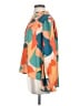 Fate Color Block Orange 3/4 Sleeve Blouse Size S - photo 5