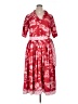 eShakti 100% Polyester Red Casual Dress Size L (estimated) - photo 1