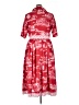 eShakti 100% Polyester Red Casual Dress Size L (estimated) - photo 2