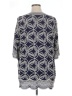 Solitaire 100% Rayon Blue 3/4 Sleeve Blouse Size 1X - photo 2