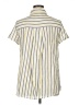 Max Studio Stripes Yellow Short Sleeve Blouse Size XL - photo 2
