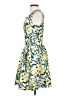 H&M 100% Polyester Print Yellow Cocktail Dress Size 6 - photo 5