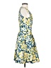 H&M 100% Polyester Print Yellow Cocktail Dress Size 6 - photo 4