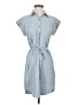 Express Outlet 100% Polyester Checkered-gingham Blue Casual Dress Size XS - photo 1