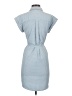 Express Outlet 100% Polyester Checkered-gingham Blue Casual Dress Size XS - photo 2